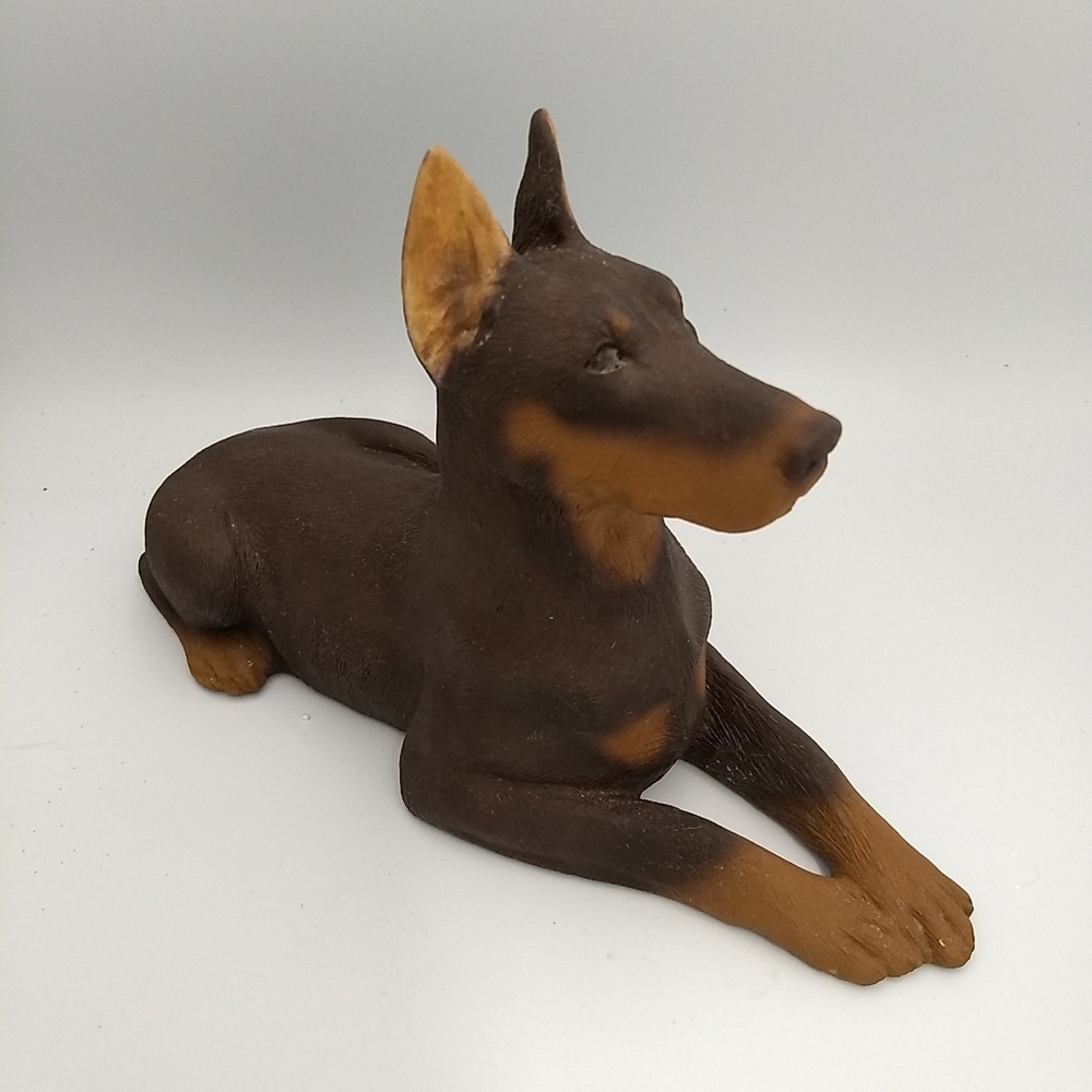 Vintage 1985 Sandicast Doberman Dog Sculpture 10.5” Signed Sandra Brue USA - Picture 2 of 14